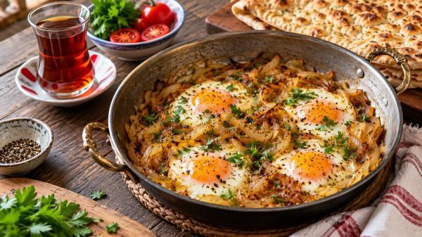 طرز تهیه نیمرو پیاز با پیاز طلایی؛ ساده و خوش طعم